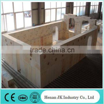 Fused Cast Alumina Lining Alpha-beta Brick for Float Glass Furnace photo-2