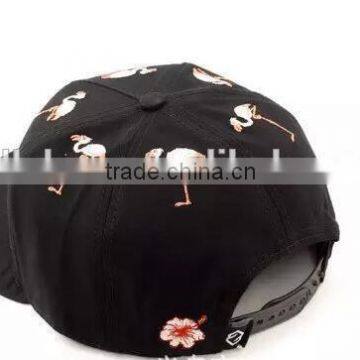 Latest Design Cute Animal Red-crowned Crane Embroideried Man Women Lovers Flat Snapback Hats photo-4