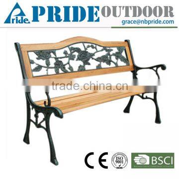 Casual Park Outdoor Wood Slats For Cast Iron Garden Bench