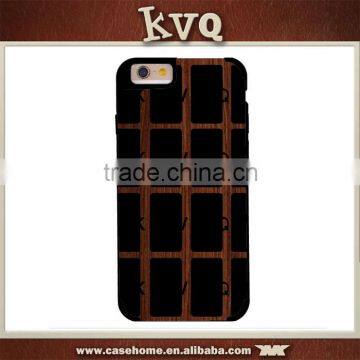 Gridiron Pattern Wood+PC Hard Back Cover Case for Iphone 6s photo-2