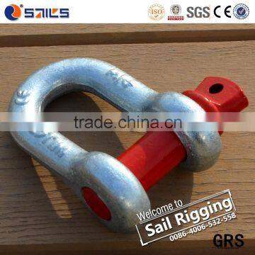 carbon steel electro galvanized us type g210 d shackle with screw pin