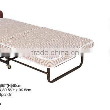 Metal Folding Bed Frame With Wheels/Hotel Single Bed photo-4