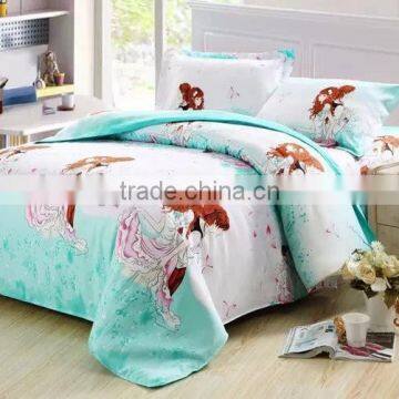 two or one side brushed microfiber printed polyester bedsheet fabric factory