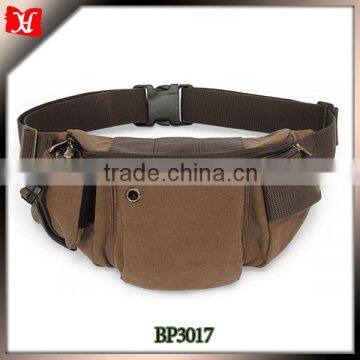 Korean casual canvas shoulder strap pouch waist bag china manufacturer