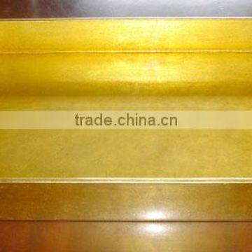 Beautiful rectangle gold lacquered tray