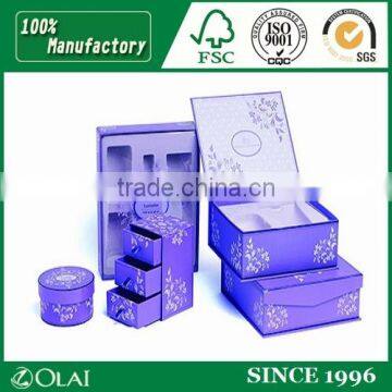 Purple White Lining Perfume Box Packaging