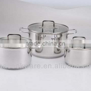 6pcs set Straight Shape Stainless Steel Casserole Set suitable for Induction