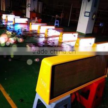 Professional outdoor two side whole sale car top led display with high quality