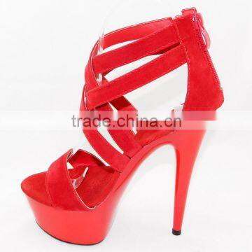 Fashion Ultra High Heels Sandals 6 Inch Sexy Performance Exotic Dancer Bride Wedding Shoes photo-4