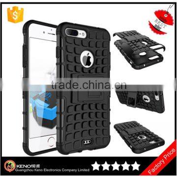 Newest heavy duty shock proof stand robot case for iphone 7 plus back cover case bulk buy from China