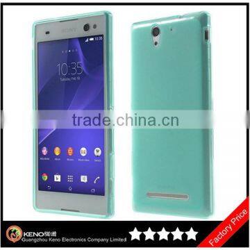 Keno Outer Glossy Inner Matte TPU Gel Cover Case for Sony Xperia C3