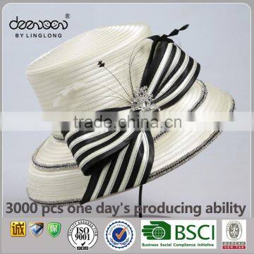 Cocktail Satin Ribbon Hats For Women Wholesale Lady Church Hat