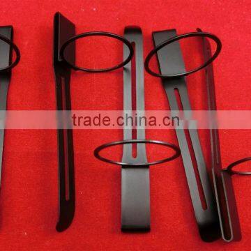 custom precision stainless steel spring clip fabrication with sand blasted or plated