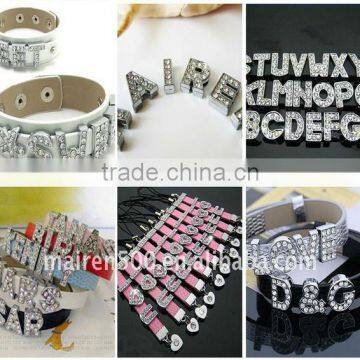Rhinestone Crown Slider Charms For 10MM DIY Leather Bracelet Gummy Bracelet photo-2