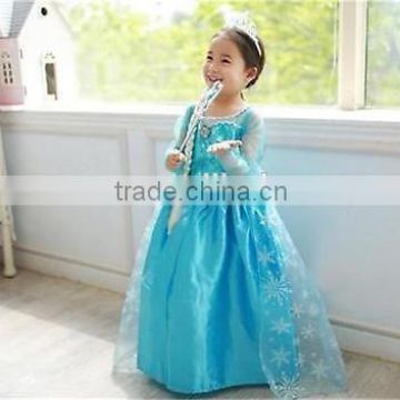 2014 TOP New hot sales Frozen Elsa Costume girls Princess elsa dress cosplay costume in frozen BC251