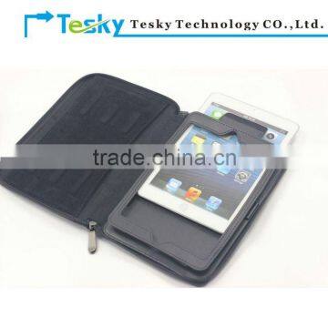 PU leather zipper case cover for mini ipad 7