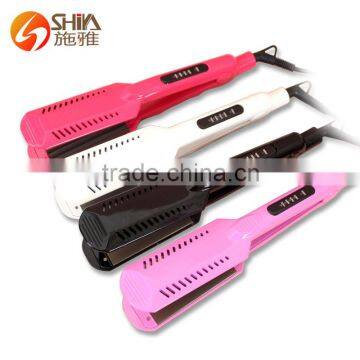 Hot sale led display ptc heater private label flat iron power cord hair straightener 9909