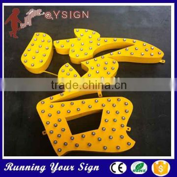 high brightness punching holes restaurant signs outdoor