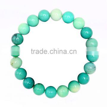 Gorgeous 10mm 7.5 Inch Chrysoprase Agate Gemstone Bangle Bracelet (Jewelry Box is not Included)