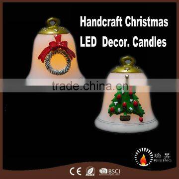 Christmas Bell decoration Real wax candles with good hand painting                        
                                                Quality Choice