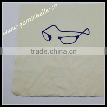 MIC4040 Guangzhou nano customized 1 colour silk printed cleaning cloth for eyeglass phone ipad lens jewelry