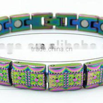 rainbow bracelet, with 4 in 1 health care, including 3000 Gs magnets, far infrared, negative ions and germanium