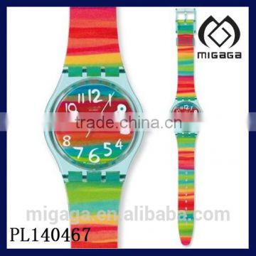 wholesale cheap many color available fashion watch for sale colorful fashion plastic quartz watch