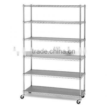 6-Tier CE 48" x 18" x 70" Chrome Wire Shelving Units