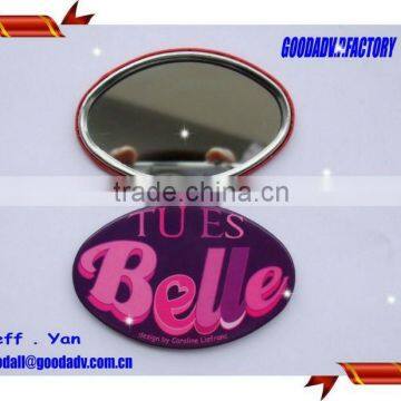 Round/elliptic mirror/tin mirror/tinplate mirror for promotion