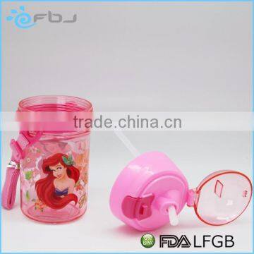 BPA FREE Cartoon Plastic Kids Water Bottle With Straw ~ photo-6