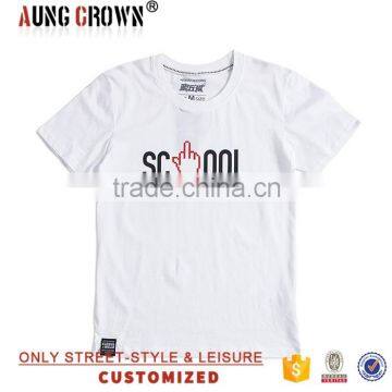 2016 High Quality And Cheap White T Shirt Made in 100% Cotton With With Your Own Design