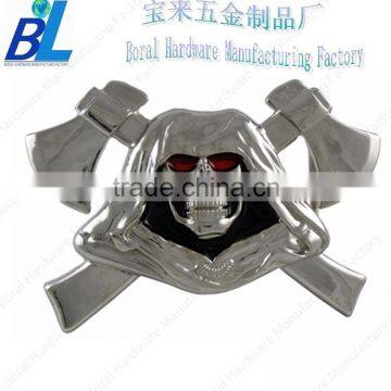 Shiny plated metal fearsome pattern belt buckle parts