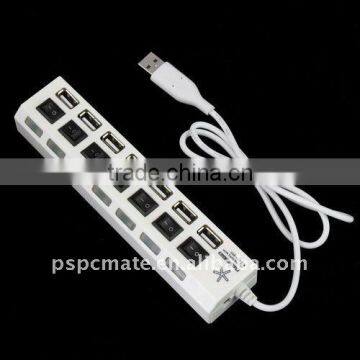 7 Port USB 2.0 HUB High Speed ON/OFF Switch Laptop PC