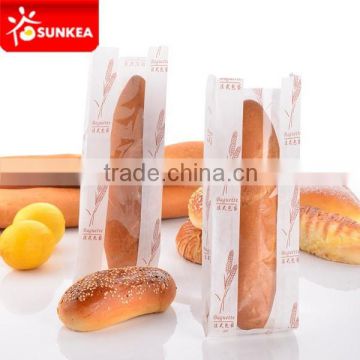 Custom logo printed white paper bread packaging