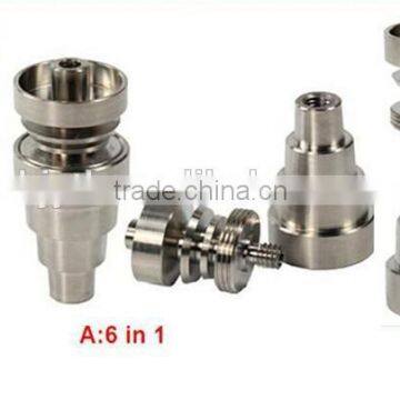 2016 YTL Universal Domeless Titanium Nail 10/14/18mm Male and Female Adjustable Adapter Ti Nail 10mm&14mm&19mm 6 IN 1