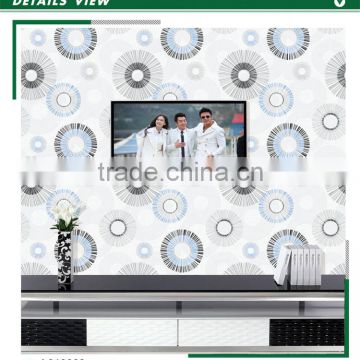 2016 embossed plastic wallpaper, modern polka dot wall covering for shop , new design wall paper sample