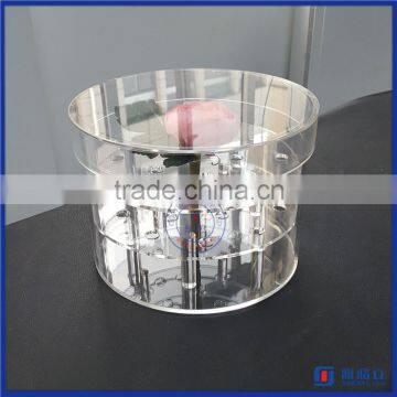 Wholesale home acrylic storage box of waterproof/ round rose package box wholesale/round flower box With Lid