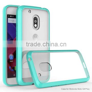 Anti-scratch clear PC+TPU case for Motorola G4 play bumper phone skin