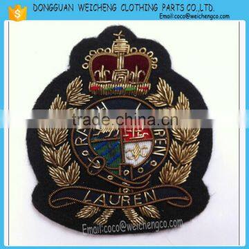 Fashion hand Embroidery badges brooch emblem