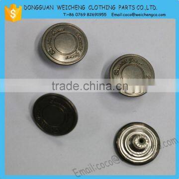 20mm Metal Rhinestone Jean Button Metal Shank /Fashion Garment Custom Made Metal Jeans Button photo-3