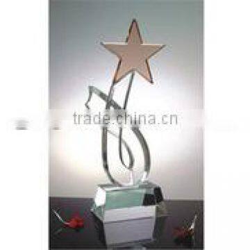 new design star crystal trophy award