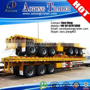 3 axle 12.5m 40ft 45ft 40gp AOTONG 40ft trailer, container transport semi trailer