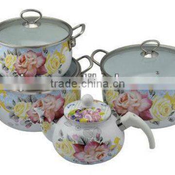 full decor enamel casserole with kettle