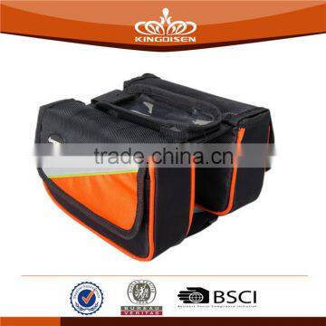 bicycle saddle bag, double bicycle bag, bicycle front tube bag