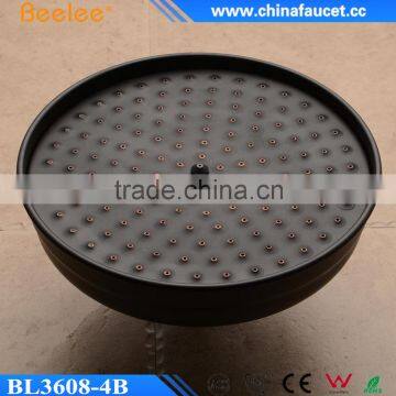 Black Round Brass Shower ORB Ceiling Wall Rainfall Shower Head photo-3