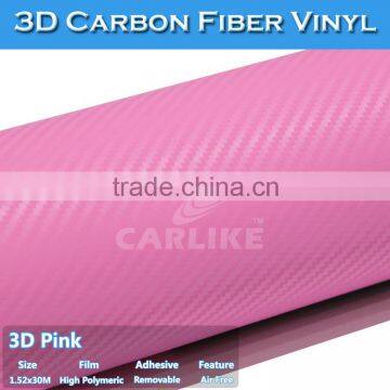 CARLIKE Durable Car Accessories Color Change Vinyl 3D Carbon Sticker