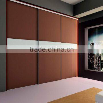 Latest free standing modern Bedroom wooden wardrobe sliding door designs