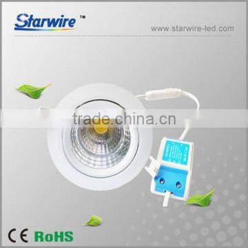 High quality drivers with SAA, CE, Rohs ,FCC certificates7W round COB led downlight