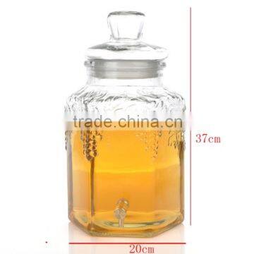 4L Glass Juice Bottle, New Design Glass Beverage Dispenser Made in China photo-2
