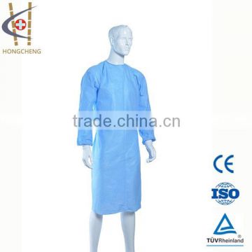 Disposable Nonwoven Standard Surgical Robe with knitted cuff